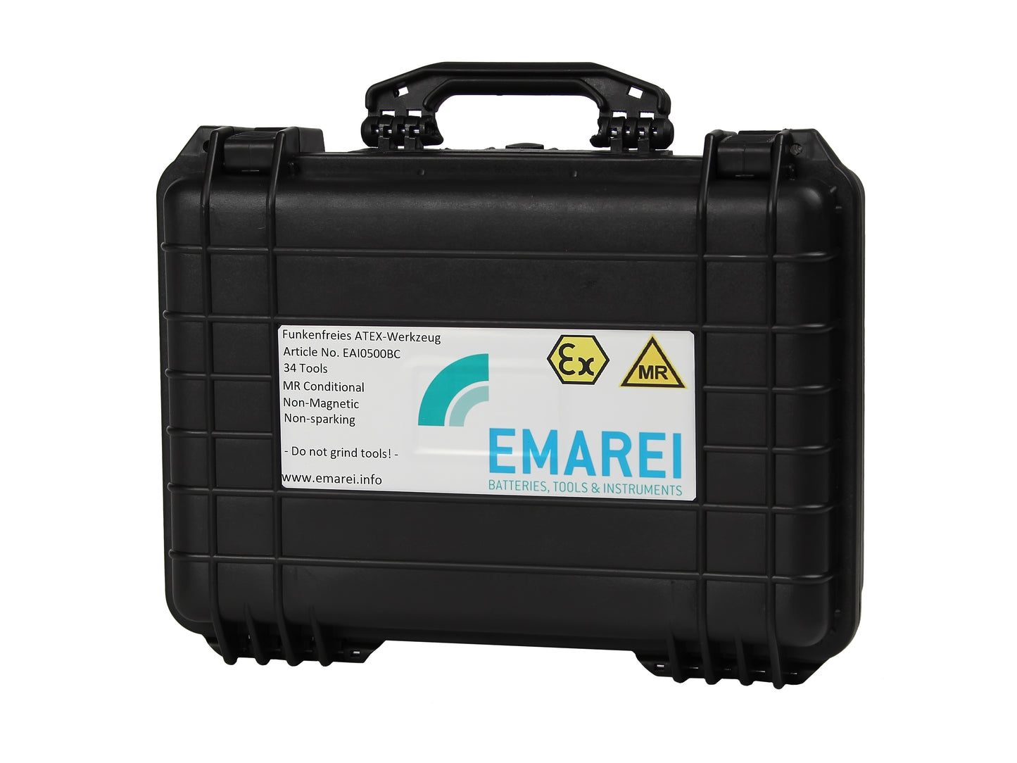 Emarei® EAI0500BC ATEX-Werkzeugsatz / Funkenfreies Werkzeug im Kunststoffkoffer mit 34 Beryllium-Kupfer oder Aluminium-Bronze Werkzeugen