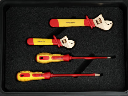 Emarei® EAI0603BC, ATEX-Werkzeugsatz für die Kälte- und Klimatechnik, 16 funkenfreie Werkzeuge mit Koffer